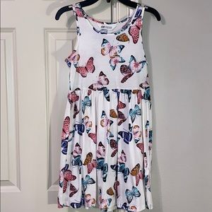 H&M white butterfly dress girls